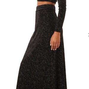 NWT Misa Los Angeles Black Sparkle Maxi Skirt